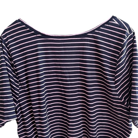 LANE BRYANT Women's Blue /Pink striped T-Shirt Scoop Neck Short Sleeve 18/20 - Picture 9 of 11